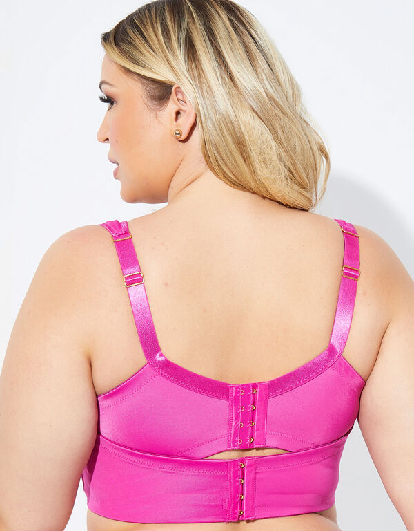 Wireless Smoothing Butterfly Bra, Very Berry image number 1