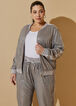 Plus Size Sequin Striped Track Jacket 2000 fashion Y2K Streetwear Set image number 0