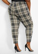 Grey Plaid Knit Skinny Pant, Charcoal image number 1