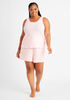 Ellen Tracy Tank And Boxer Set, Pink image number 0