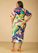 Printed Ruched Midaxi Dress, Multi image number 1