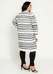 Open Knit Chevron Duster Cardigan, White image number 1