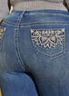 Embellished Bootcut Jeans, Dk Rinse image number 4