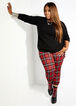 Trendy Plus Size Curvy Girl Cute Plaid Sexy High Waist Knit Joggers image number 0
