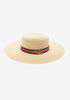 Embellished Wide Brimmed Straw Hat, Natural image number 0