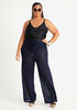 Open Knit Pants, Navy image number 0
