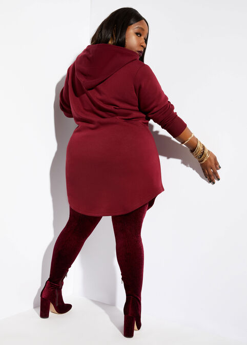 The Naija Dress, Burgundy image number 2