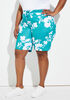 Floral Print Shorts, BlueBird image number 0