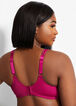 Lace Trim Soft Cup Underwire Bra, Pink image number 1