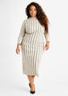 Ribbed High Waist Sweater Skirt, Champagne image number 2