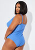 Nicole Miller Knotted Swimsuit, Blue image number 1