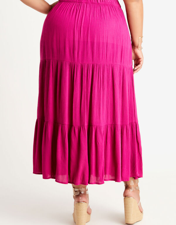 Tiered Gauze Maxi Skirt, Pink image number 1