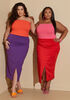 Strapless Two Tone Bodycon Dress, Purple Magic image number 3