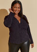 Knotted Lurex™ Stretch Knit Top, Acai image number 0