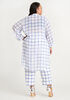 Windowpane Sheer Button Duster, White image number 1