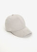 Grey Faux Suede Baseball Hat, Grey image number 0