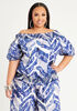 Abstract Print Peasant Blouse, Sodalite image number 0