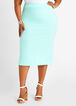Pull On High Waist Pencil Skirt, Ice Green image number 0