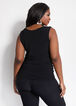Sleeveless Draped Ruched Top, Black image number 1