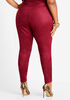 Faux Suede High Waist Legging, Wine image number 1