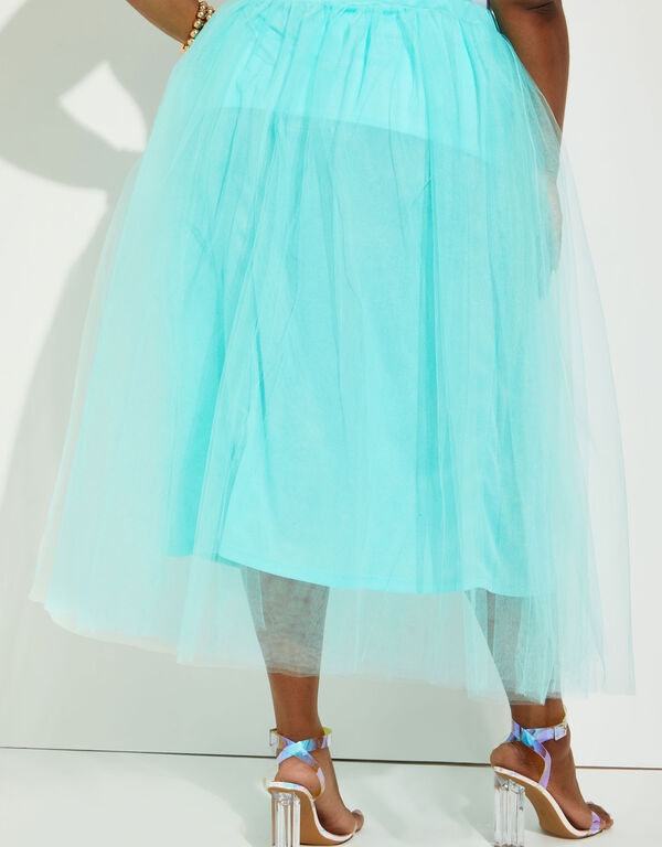 Tulle Maxi Skirt, Mint Green image number 1