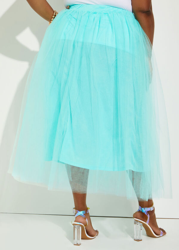 Tulle Maxi Skirt, Mint Green image number 1