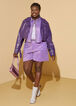 Sequined Mesh Shorts, Purple image number 3