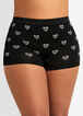 Plus Size Sexy Lingerie Heart Print Seamless Shaping Boyshort Panty image number 0