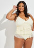 Nicole Miller Crocheted Swimsuit, White image number 3