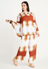 Abstract Print Wide Leg Pants, Tortoise Shell image number 2
