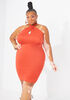 The Katalina Bodycon Dress, Rust image number 2