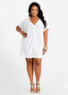 Plus Size Jordan Taylor Waffle Knit Dolman Sleeve Button Swim Cover Up image number 0