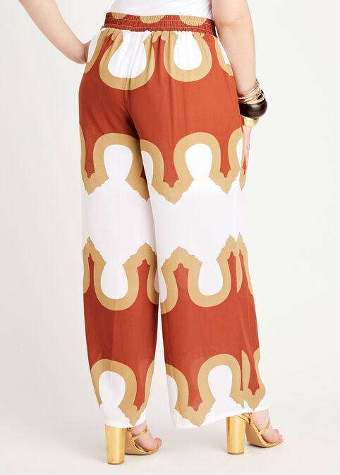 Abstract Print Pants, Tortoise Shell image number 1