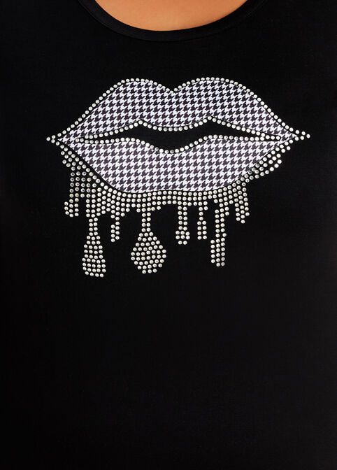 Crystal Lips Graphic Tee, Black image number 1