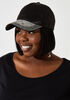 Embellished Satin Baseball Cap, Black image number 1