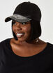 Embellished Satin Baseball Cap, Black image number 1