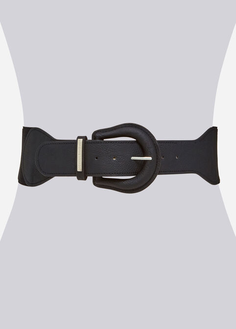 Adrienne Vittadini Leather Belt, Black image number 0