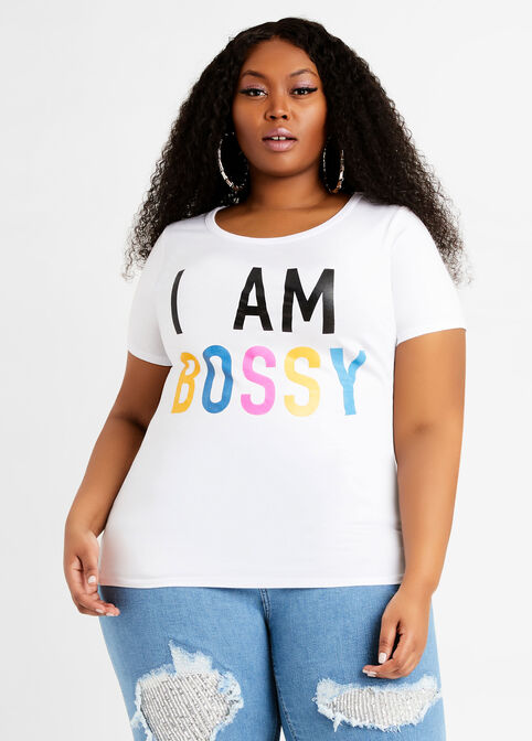 I Am Bossy Graphic Tee, White image number 0