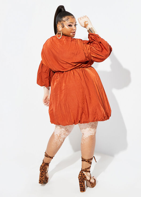 The Giselle Bubble Dress, Rust image number 1