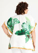 Beaded Palm Leaf Poncho Top, Multi image number 1