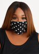 Polka Dot Fashion Face Mask Set, Black Combo image number 0