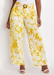 Belted Tropical Wide-Leg Pant, Nugget Gold image number 0