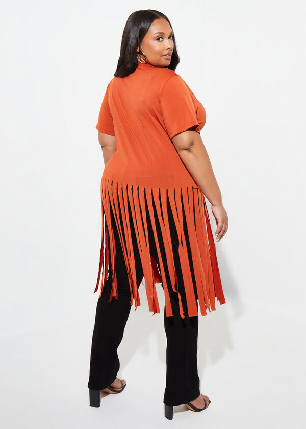 Queen Fringed Embellished Tee, Rooibos image number 1