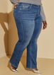 Embellished Bootcut Jeans, Dk Rinse image number 3