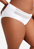 Micro Hipster Panty With Mesh, White image number 3