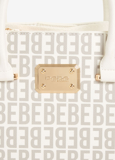Bebe James Small Satchel, White image number 1