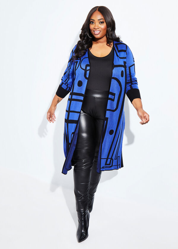 Plus Size cardigan knitted plus size knit plus size duster image number 0