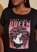 Fight Like A Queen Graphic Tee, Black image number 2