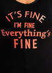 Its Fine Graphic Tee, Black image number 1