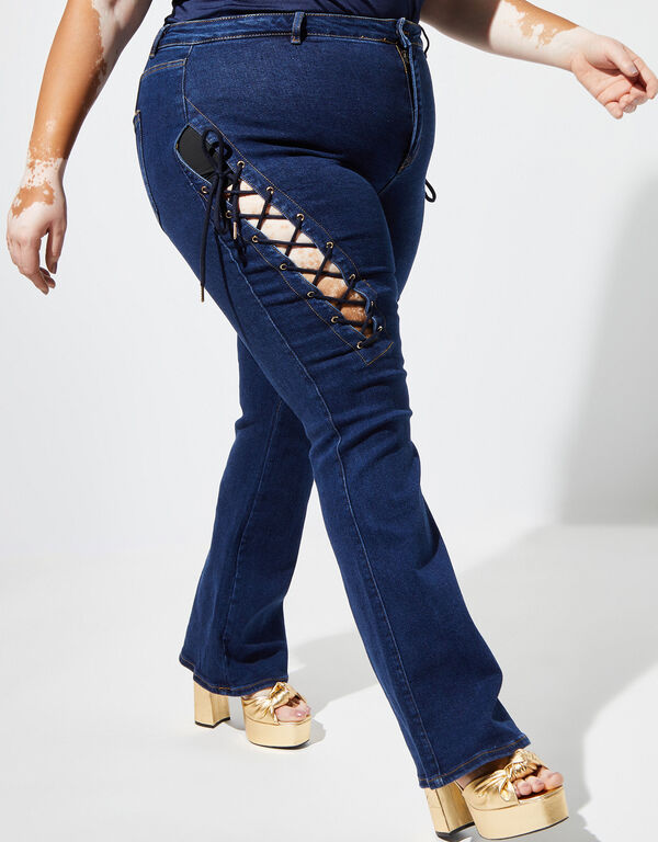 The Aki Flared Jeans, Indigo image number 0
